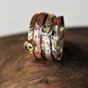 Peridot Ring, Spinner Ring, Brass Silver Spinning Ring, August Birthstone, Silver Thumb Ring Women, Meditation Ring, New Year Gift, Gift For Her