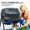 160L 360 degrees Rotating Dual Chamber Composter - Blue