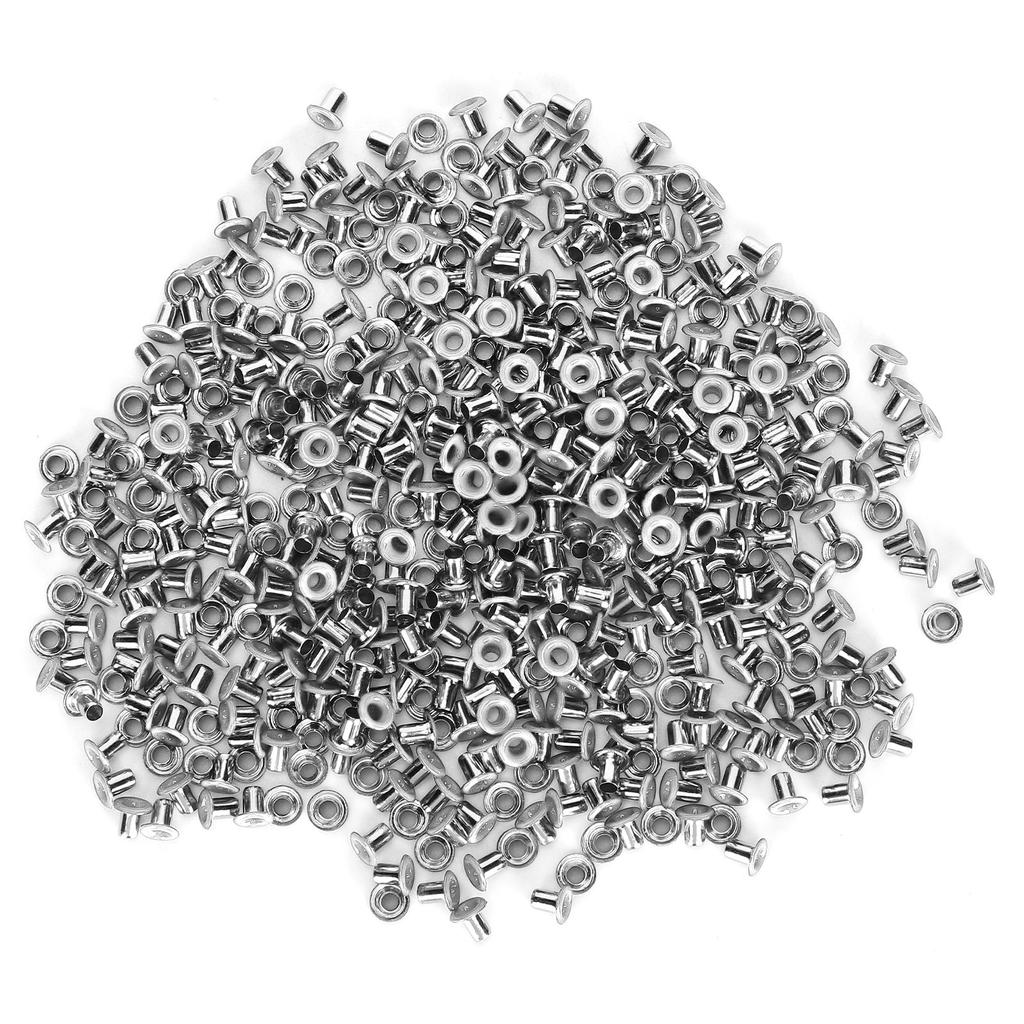 500Pcs Brass Eyelets 2mm Inner Hole Colorful Grommets Kit for Clothing Shoes Bag DIY CraftsWhite