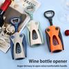 Открывалка для винных бутылок, эргономичная ручка, штопор с нескользящей рукояткой, двойная функция, открывалка для пробковых пивных крышек, портативный барный инструмент для домашней вечеринки