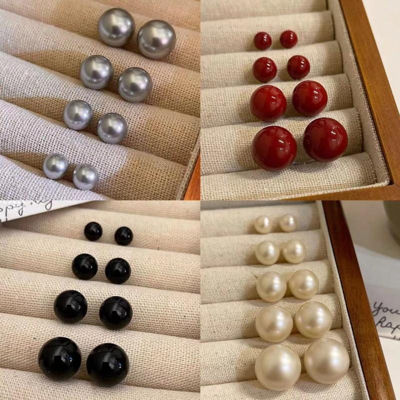 Серебряная Игла Корейские Простые Универсальные Жемчужные Серьги Модные Нишевые Серьги с Индивидуальностью Легкая Роскошь Темперамент Высококачественные Серьги Женские