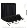 100Pcs Cocktail Straw with Straw Brush Flexible Plastic Straw Reusable Milkshake Straws Wedding Party Supplies Straw