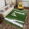 Football Field with Motivational Text suitable as a non-slip mat for the living room or bedroom sofa