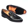 Loafer Leather Shoes Cowhide Men'S Fringed Retro One-Pedal Business Casual Leather Shoes Men'S Handmade Wedding Banquet Shoes