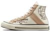Chuck 70 Высокие кроссовки с кожаной накладкой 'Egret Champagne Tan' A07122C