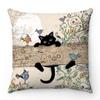 Cartoon Cat Pattern Series Super Soft Short Plush Material Pillow Cover for Home Sofa Decoration Pillow Cover