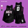 Mens Youth Basketball Jersey Set Quick Dry Sleeveless V-Neck Team Uniform Custom Print