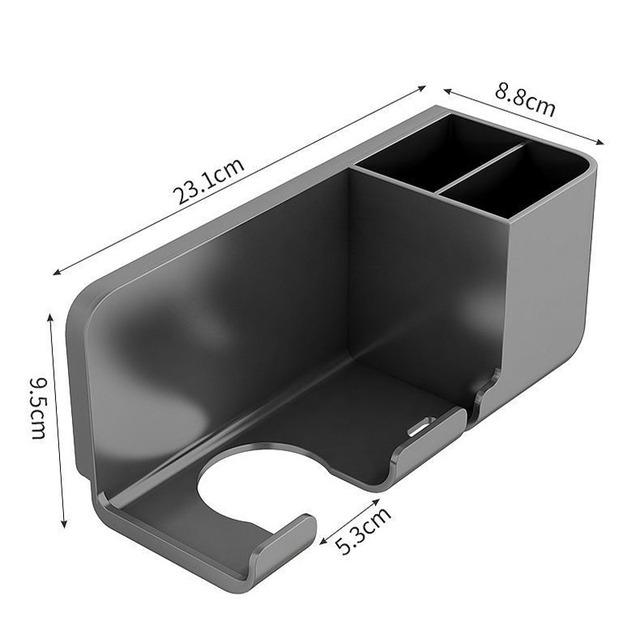 Держатель для хранения Держатель для фена Настенная стойка Полка для ванной комнаты Полки для хранения Аксессуары Полки Кронштейн для хранения щеток для волос