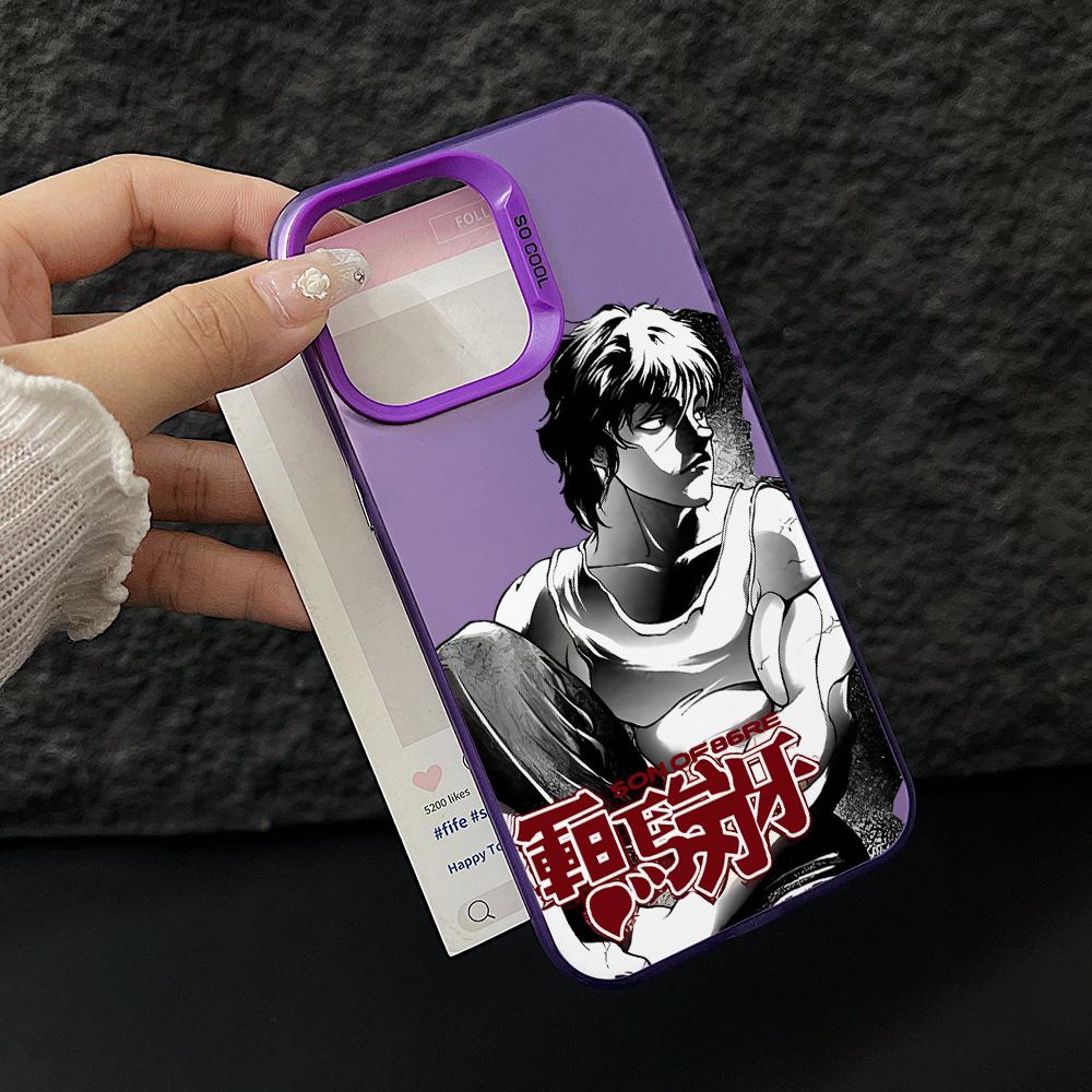 Anime Hanmas Baki Phone Case for Samsung Galaxy A56 A55 A54 A53 A52 A26 A17 A16 A12 A07 A06 4G 5G Silver Hard Cover