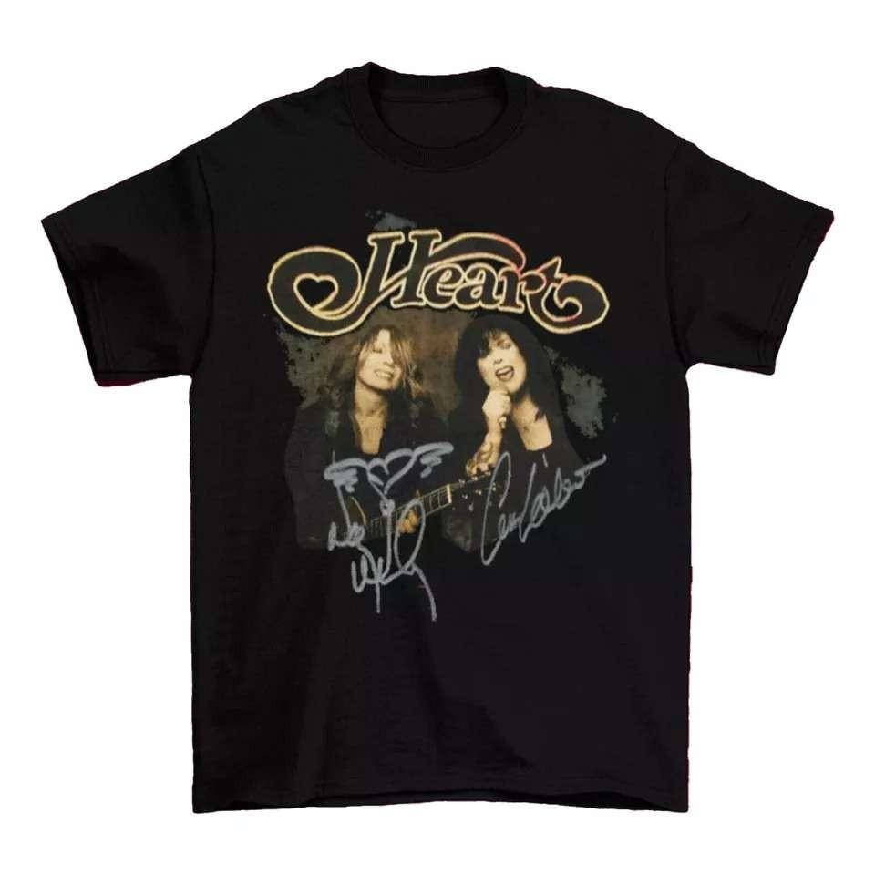 Heart Band Graphic Signature T-Shirt, Heart Band Rock Music Tee All Size S-5XL Unisex T-Shirt
