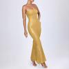 European and American women's clothing new summer tube top sequins sexy slim evening dress dress backless long dress women