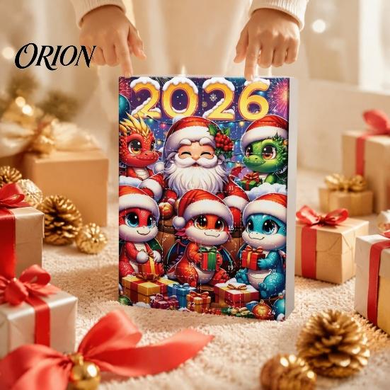 Рождественские подарки для гостей, Адвент-календарь с драконами 2026, Календарь обратного отсчета на 24 дня с сюрпризами, 2D акриловые украшения, Коллекционные фигурки для