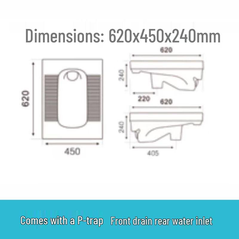 SSWW Wall-Mounted Sensor Squat Toilet