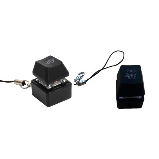 Fidget Keycap Toy Colorful LED Light Pocket-sized Finger Button Mini Clicker Relieve Boredom Sensory Toy