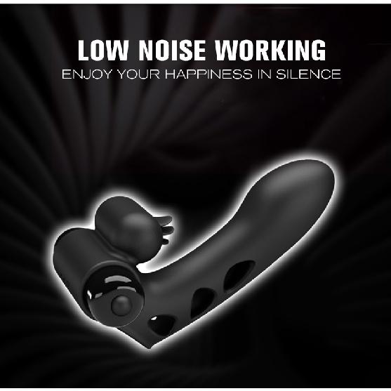 Силиконовый вибратор с рукавом для пальцев для женщин, 10 режимов, вибрирующий Стимулятор точки G, клитора и ануса, секс-игрушки для взрослых, секс-игрушки для влюбленных пар