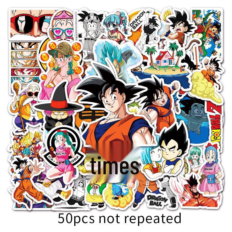 50 шт. Наклейки с персонажами Dragon Ball для ноутбуков, чемоданов, самокатов и пеналов