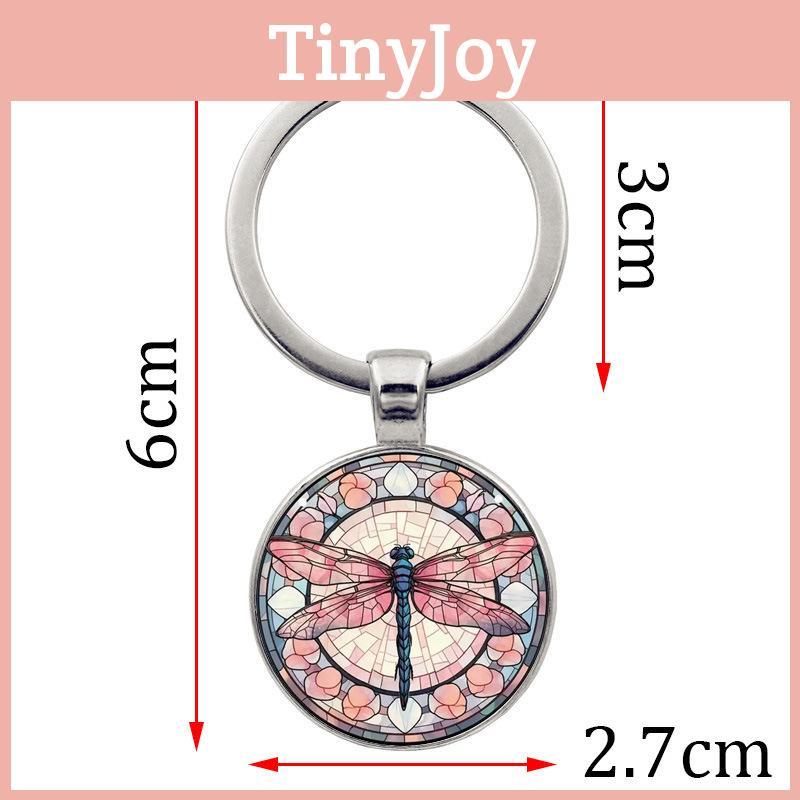 Elegant Silver And Antique Bronze Dragonfly Keychain Fashionable Accessory For Men Unique Gift