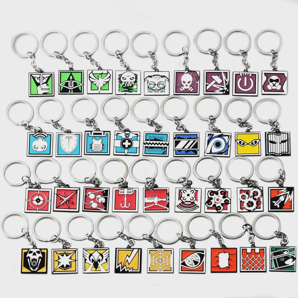 Alloy Keychain Pendant: R6 Anime Game Accessory