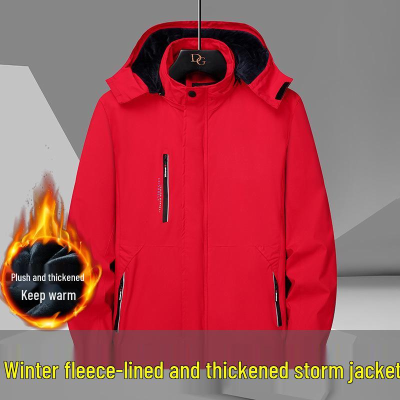 Мужская зимняя водонепроницаемая дышащая флисовая куртка для рыбалки
