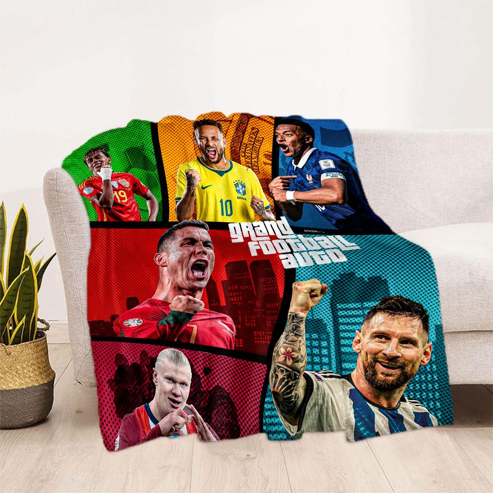 Lamine Yamal's Championship Celebration Blanket Durable Comfort Perfect for Office Sofa Seaside Four Seasons Multipurpose Warmthful Decor
