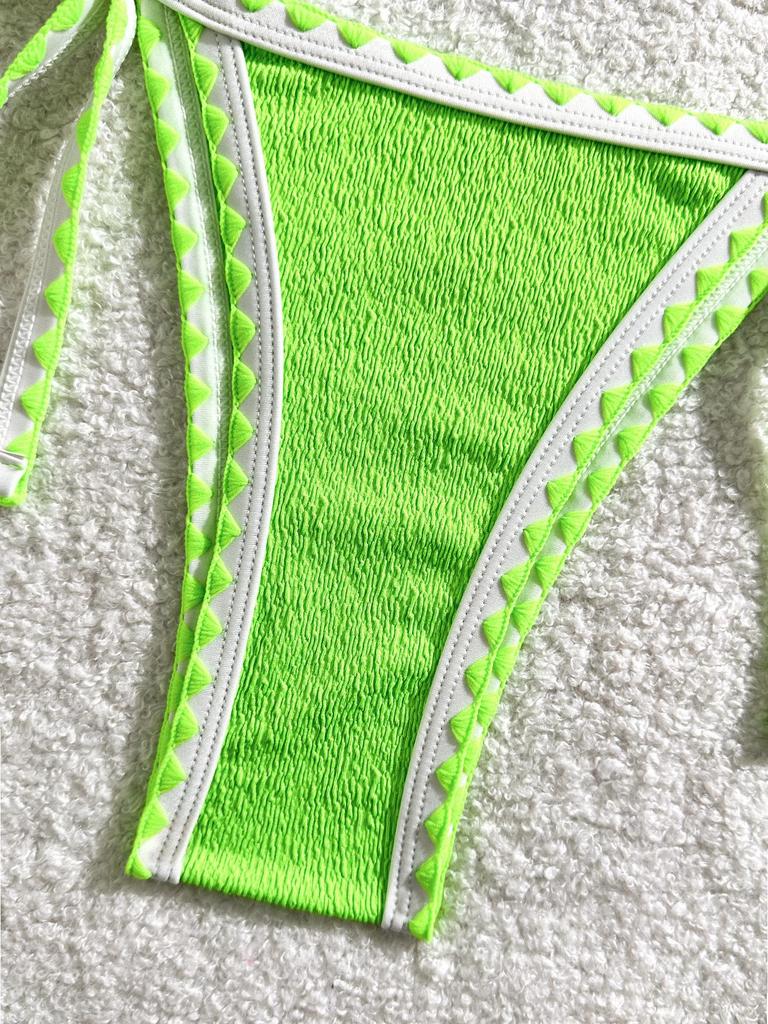 Женский разноцветный купальник однотонной расцветки - Сексуальное бикини в стиле инс для пляжа