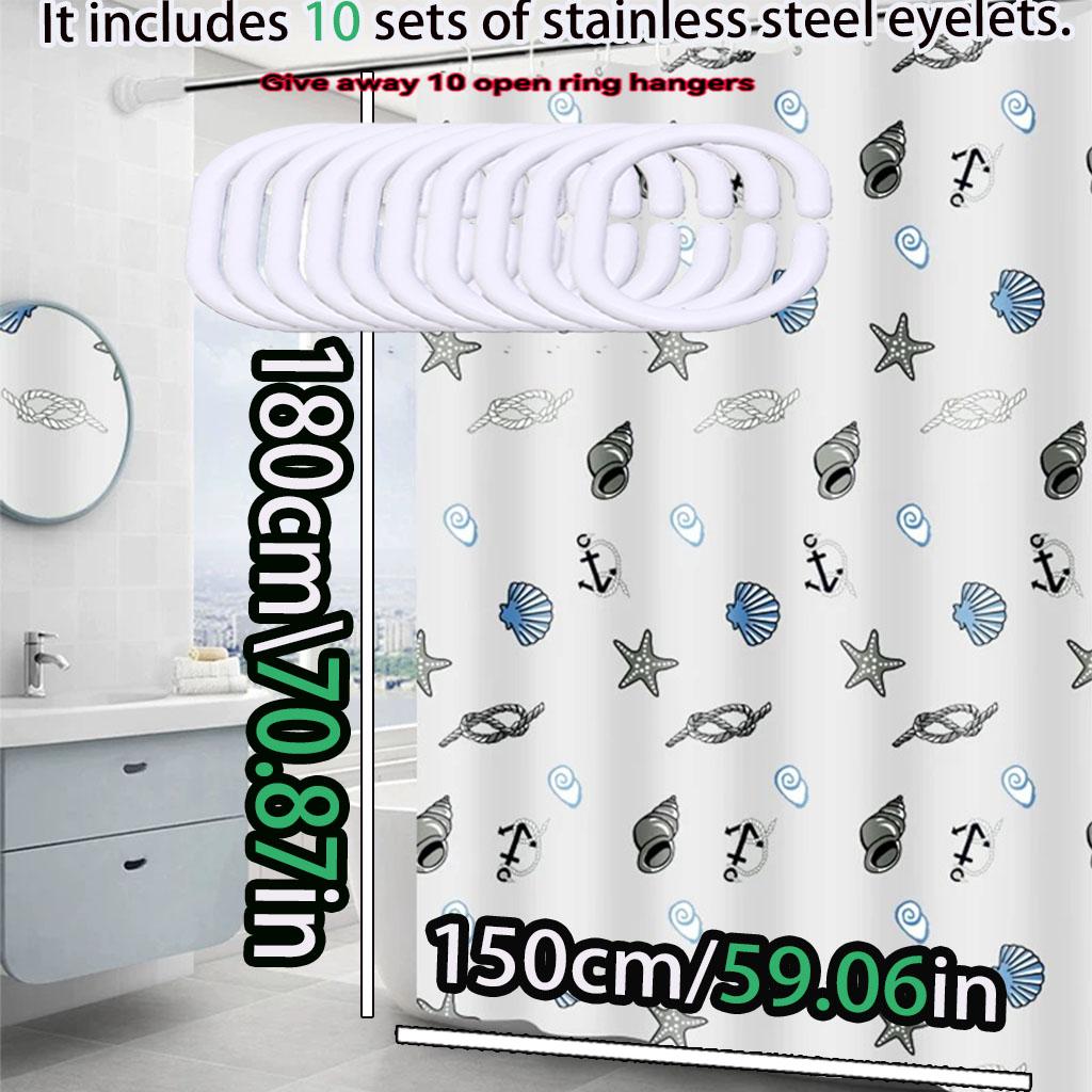 Простая маленькая ракушка занавеска для душа ванная комната водонепроницаемая занавеска непрозрачная защита конфиденциальности легко чистится занавеска для украшения туалета