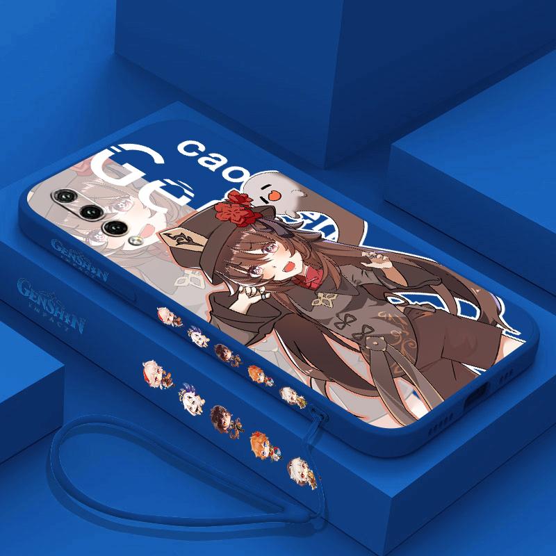 Genshin Impact Nahida HUTAO For Huawei Y9S Y9A Y9 Y6 Nova Y70 9 8 P50 P40 P30 P20 Pro Lite E 5G Liquid Left Rope Phone Case
