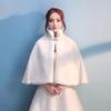 Wedding Fur Shawl Cape: Thickened Faux Rabbit Fur for Bridal, Evening or Winter Wear.