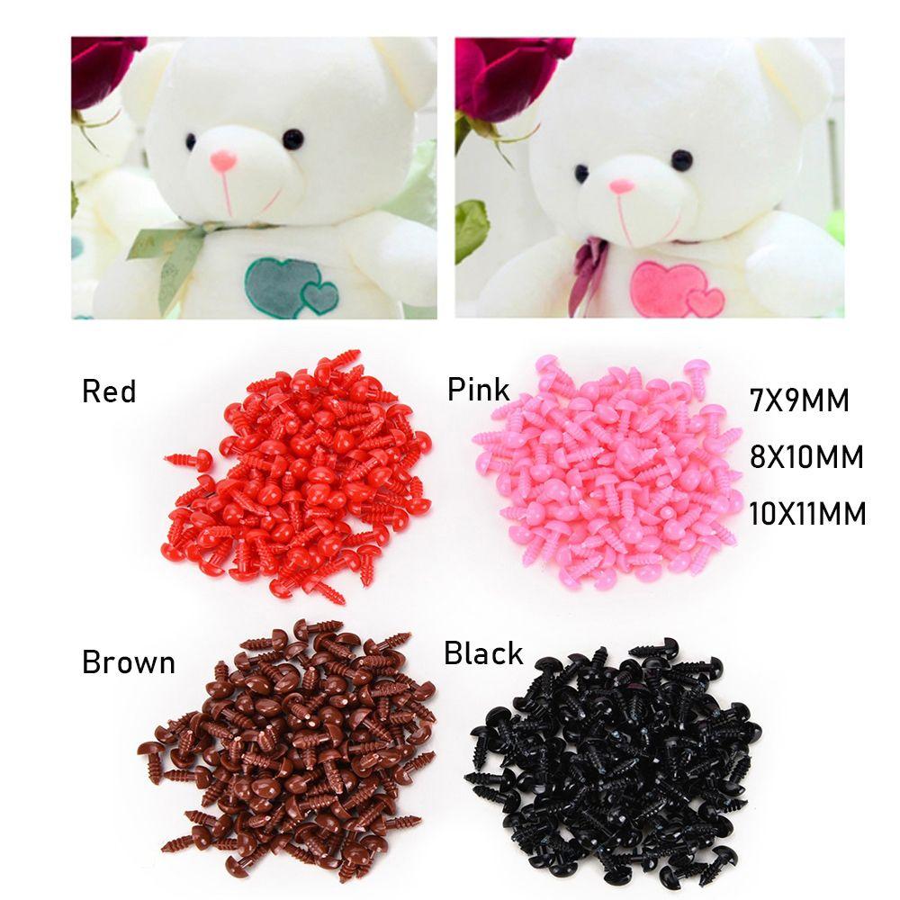 100pcs Plastic Toys Bear Buttons Dolls Accessories Doll Noses Safety Parts Triangle Nose