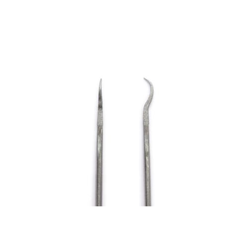 Wave Hobby Tool Series HG Special Shape Diamond File, Square, Curved Tip/Small, Plastic Model Tool, HT-685, Grip: Red