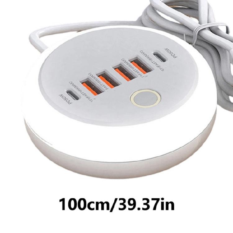 Charging Adapter Usb C Multiport With Creative Round Led Night Light Intelligent Fast Charging 6 Port 2 Type C4 Usb