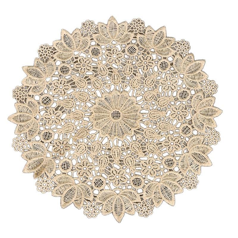 Этнический стиль Вышитая Нескользящая Круглая Подставка и Декоративная Настольная Салфетка