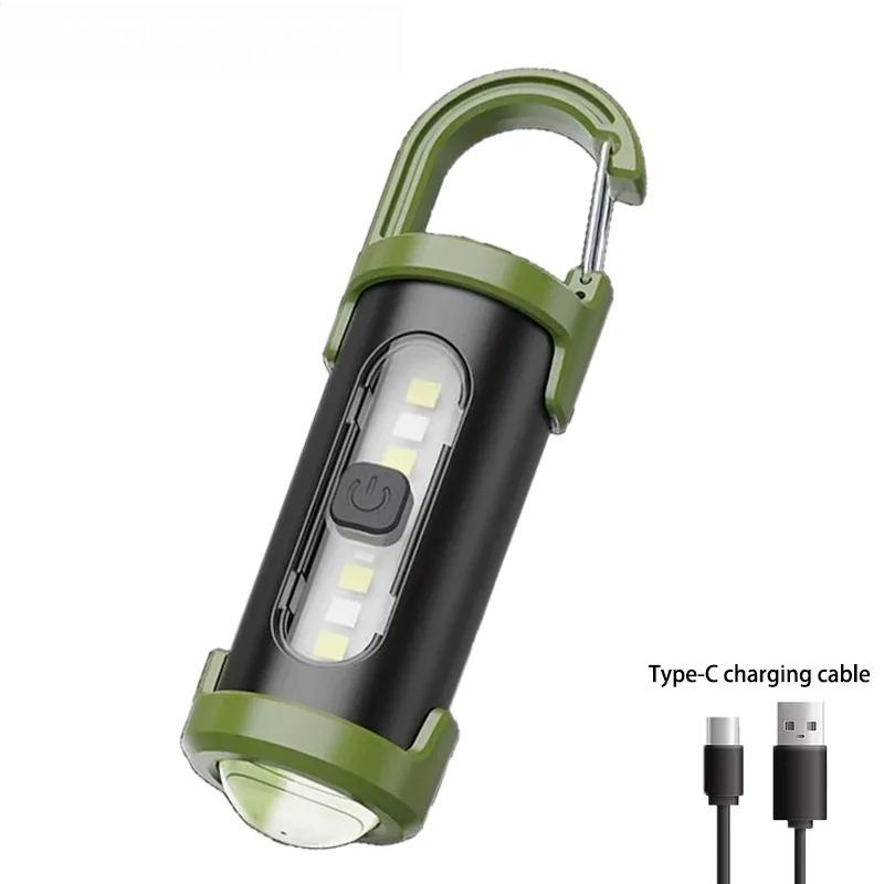 Multi-Functional EDC Portable Lanterns New Mini Keychain Flashlight Home Outdoor Emergency Ultra-Bright COB Pocket Torch