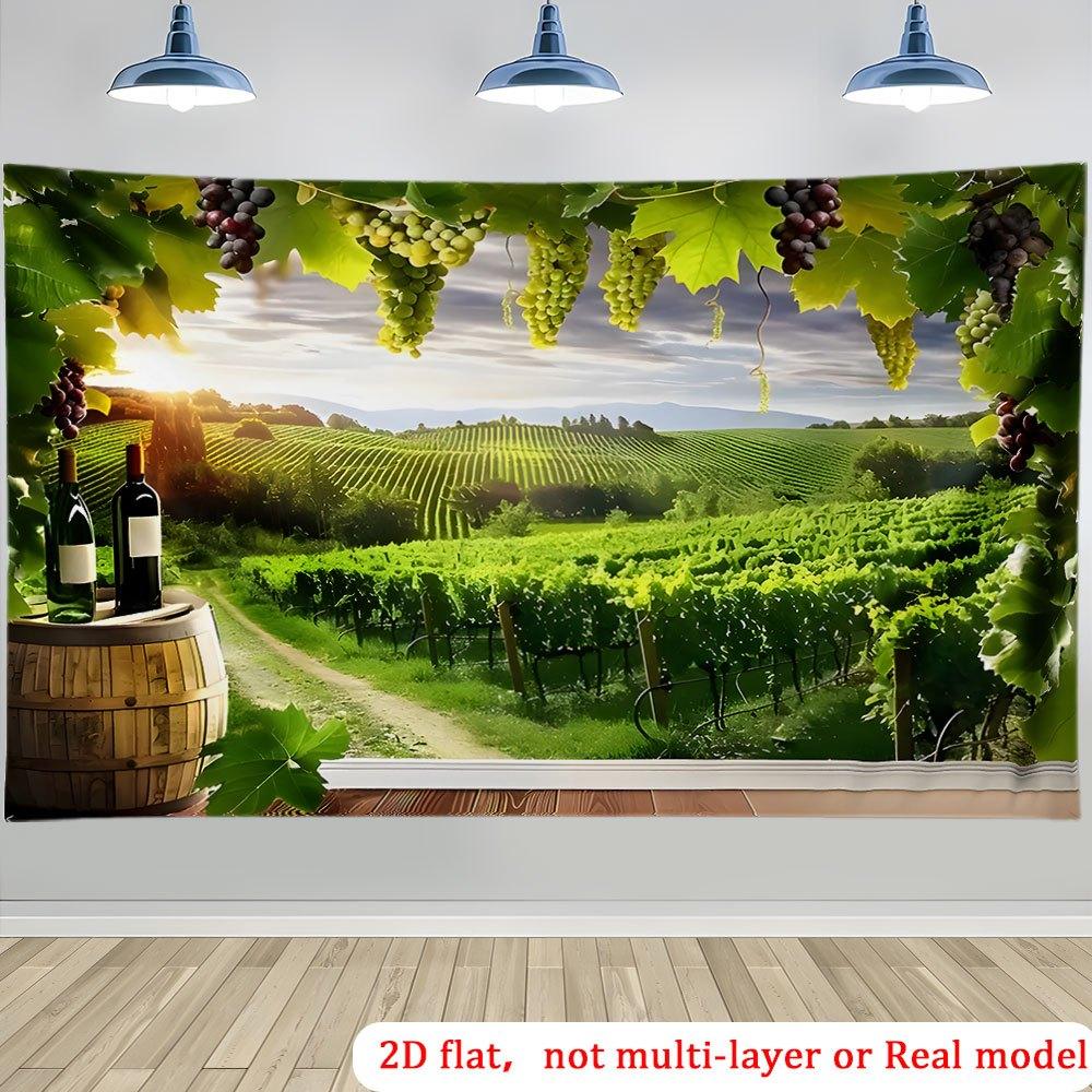 One large-sized 2D printed banner featuring the theme of sunset bats from a wine estate -