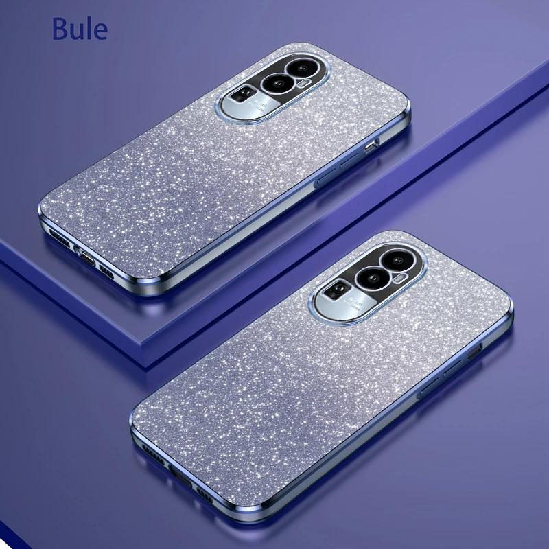 Luxury Shiny Glitter Plating Silicone Case for OPPO Reno 10 Pro Plus Camera Lens Soft Back Cover Coque