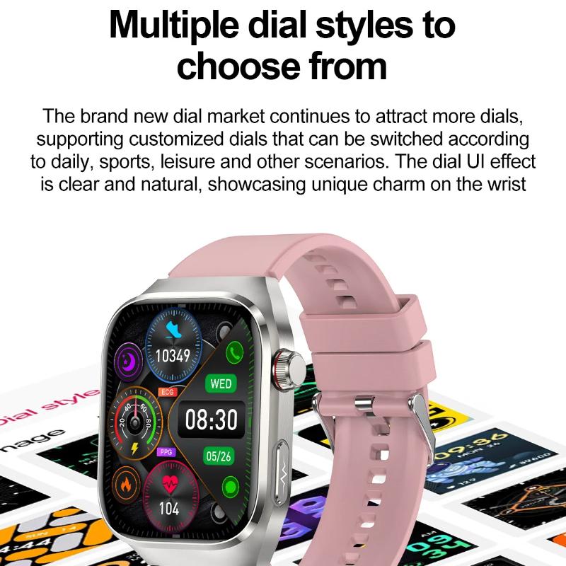 2025 Новые высококлассные часы для здоровья с лазерным обнаружением, HD Smart Watch для мужчин, ЭКГ+ФПГ, точное измерение артериального давления, жира, мочевой кислоты, звонки, спортивные часы с отслеживанием пульса