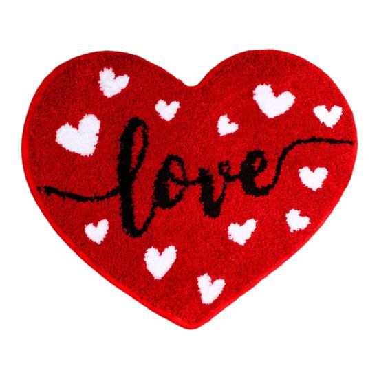 День святого Валентина Коврик для ванной Нескользящий Коврик для ванной в форме сердца Мягкий Моющийся Форма любви