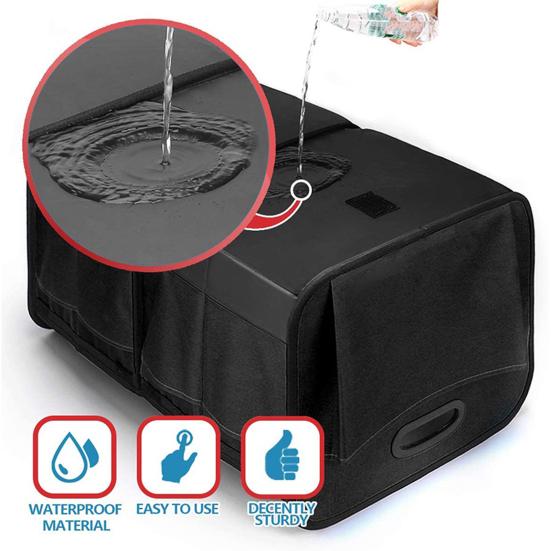 Складной органайзер для багажника автомобиля, складной ящик для хранения с несколькими отделениями, противоскользящая водонепроницаемая ткань Оксфорд 600D, большой вместительный автомобильный ящик для хранения