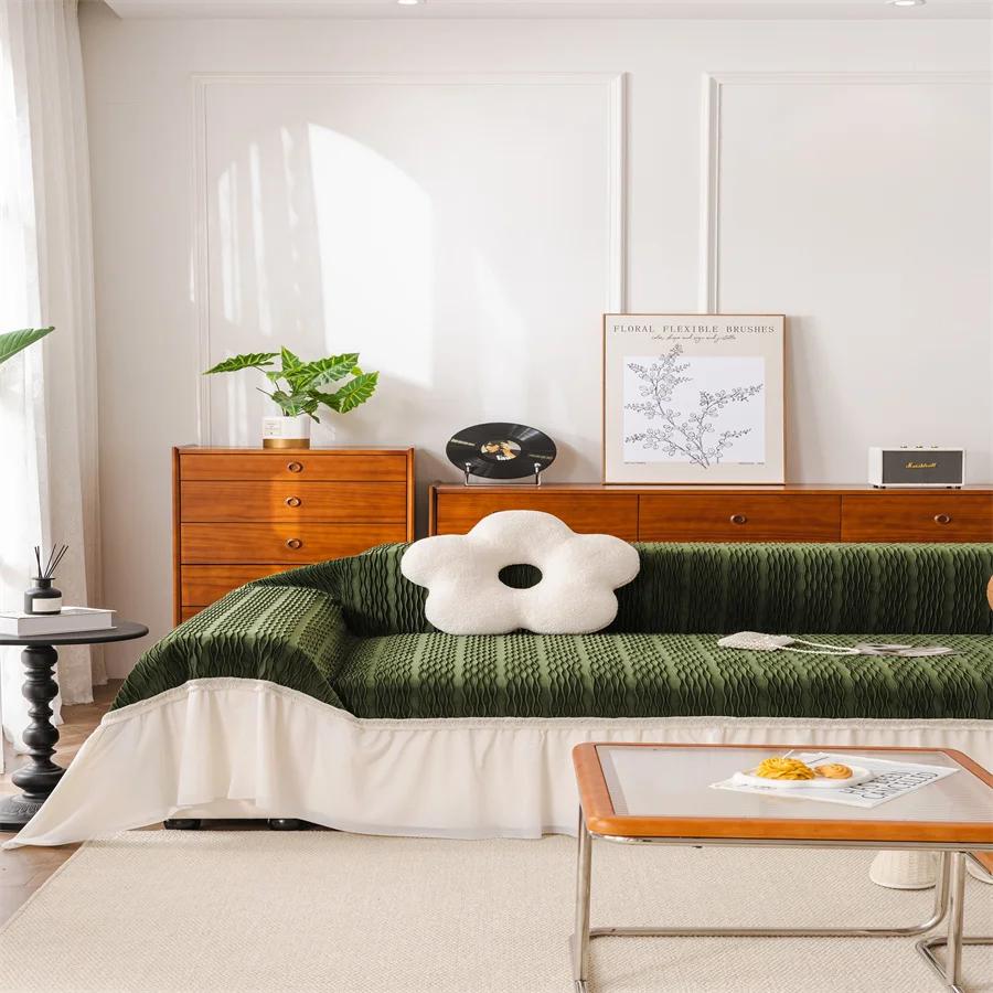 Водоотталкивающий универсальный все включено нескользящий цельный кожаный чехол для дивана чехол ткань полотенце бархат Four Seasons универсальный