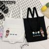Canvas Bag Girls Single Shoulder Crossbody Bag Multifunctional Shoulder Bag Large Capacity Cartoon Handbag Wholesale