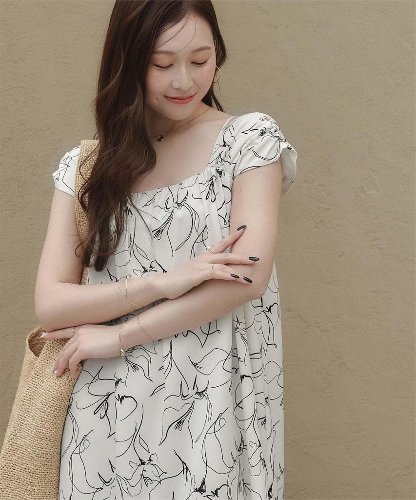 Shoulder Dress AHXP4552 S Ivory [Titivate] 2-way Women's