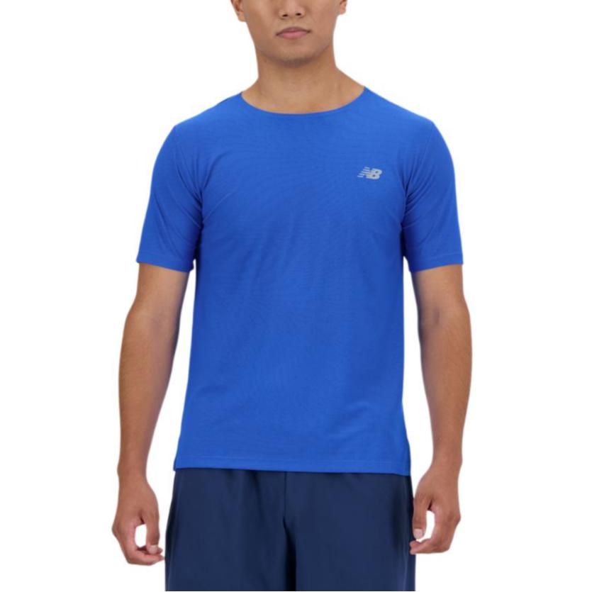 New Balance Мужская футболка для бега Синяя MT41281-BUL