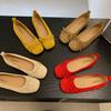 Fashion New Fashion Women's Flat Shoes Silver Bow Soft Bottom Non-slip Ballet Shoes High-end Luxury Elegant Lady Shoes Zapatos Mujer