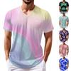 Летняя новая мужская популярная футболка с v-образным вырезом и короткими рукавами с принтом