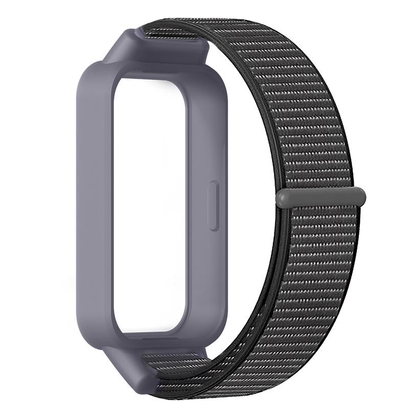 Чехол + Ремешок для Xiaomi Redmi band 3 аксессуары спортивный Нейлоновый браслет correa + Защитный Бампер корпус Чехол для mi band 9 active