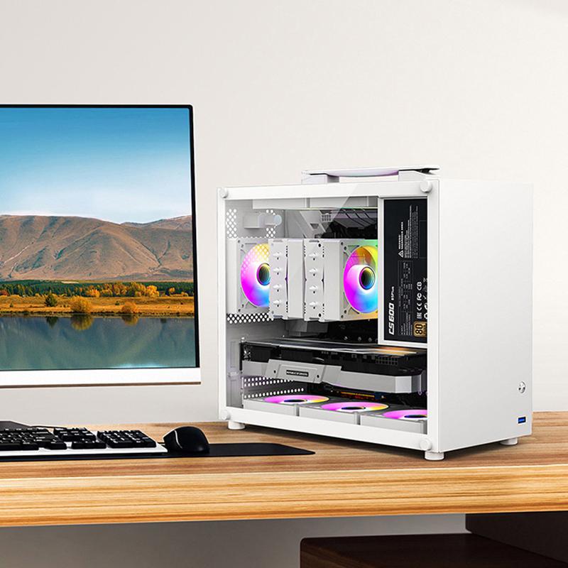 Перевод игровой компьютерный корпус с ручкой-ручкой охлаждения ПК башня для материнской платы M-Atx/Itx Usb3.0 338 мм длина графической карты