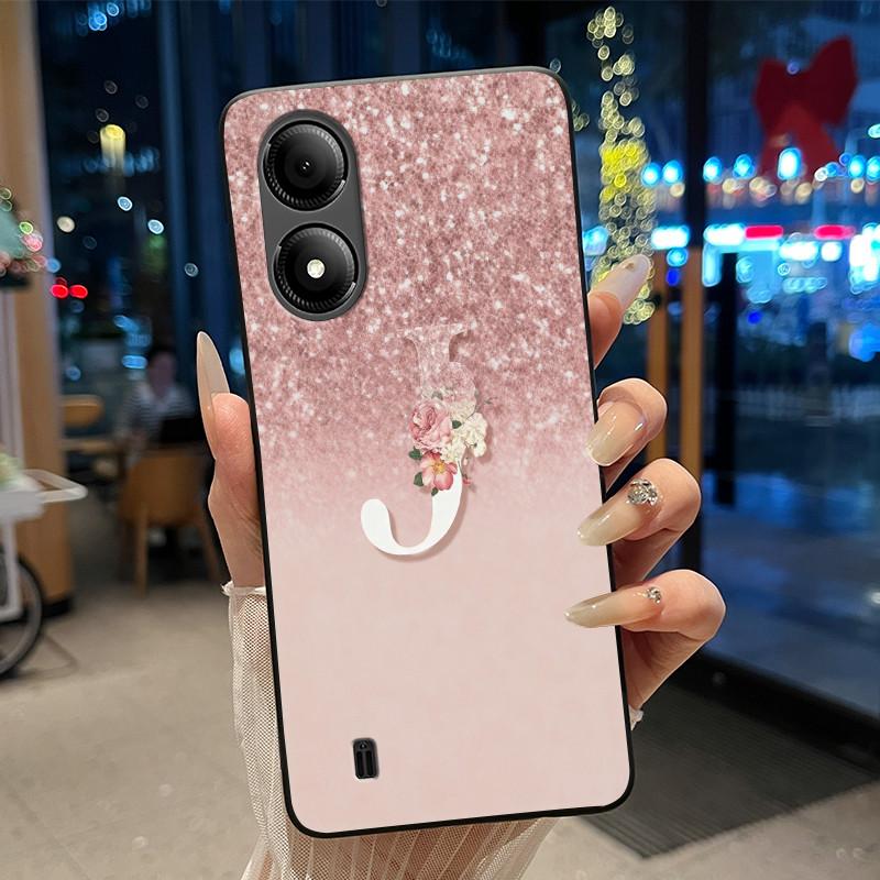 Эксклюзивный чехол для телефона со знаком зодиака и цветком для ZTE Blade A33s Мягкий силиконовый черный чехол ZTE Blade A33s Защита от царапин