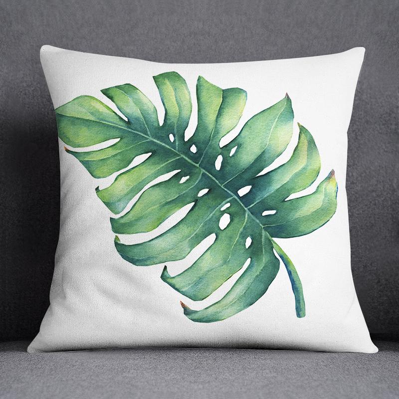 Новый темно-зеленый цветочный узор животного, украшение для дома, наволочка, современный простой квадратный офисный диван, декоративные чехлы для подушек