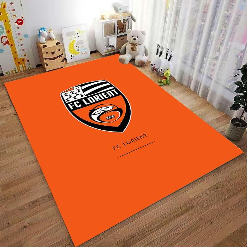 FC Lorient Football Logo Carpet suitable as a non-slip mat for the living room or bedroom sofa