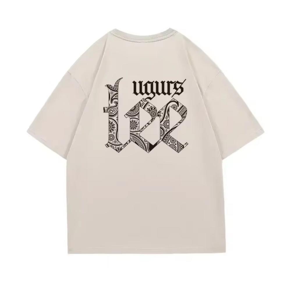 Новая летняя мода Роскошный опыт Мужская и женская футболка оверсайз из хлопка Хлопковые топы с короткими рукавами Сладкое сочетание для влюбленных